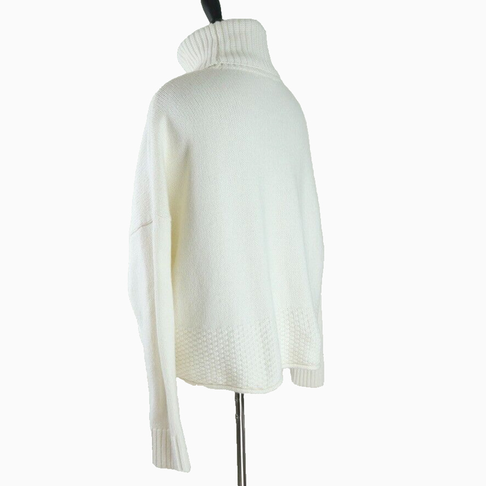 Madewell Size XL Sadler Turtleneck Sweater White Boxy Pullover #NH988 - Picture 3 of 11